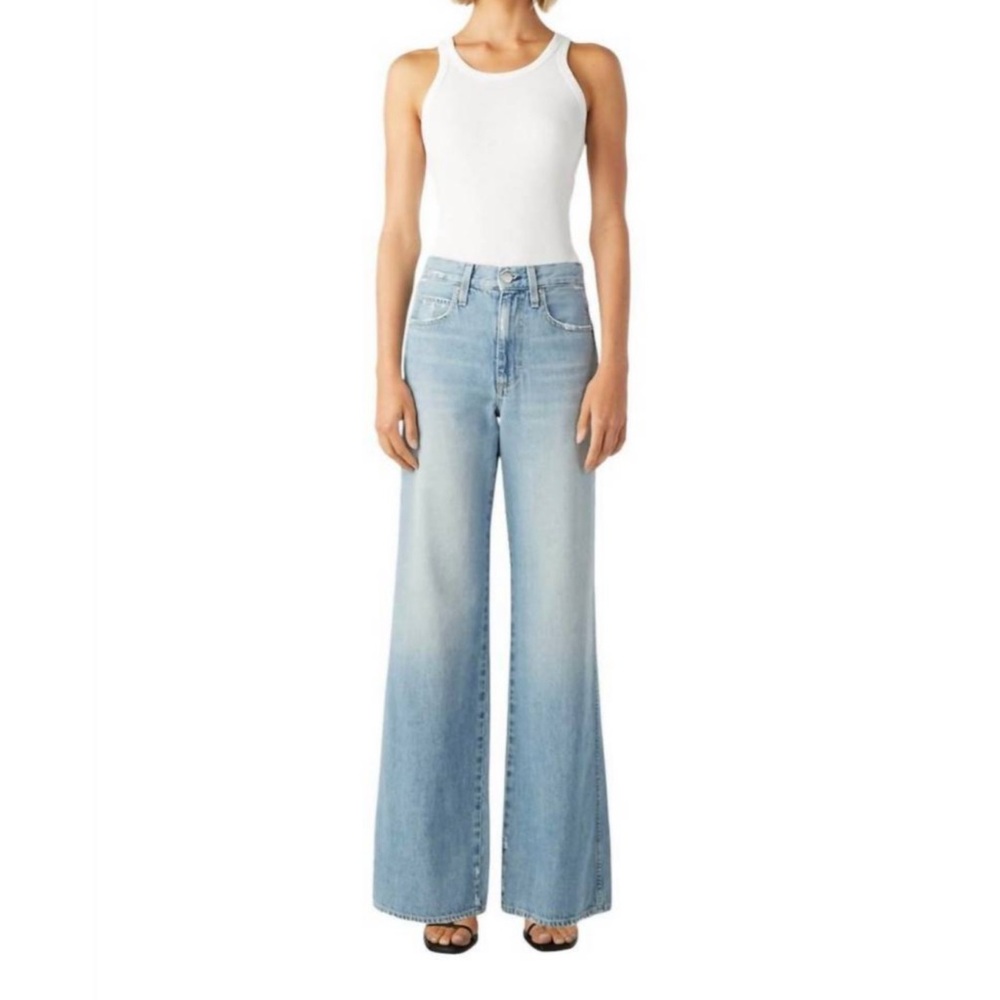 AMO Light Wash Wide Leg Jeans